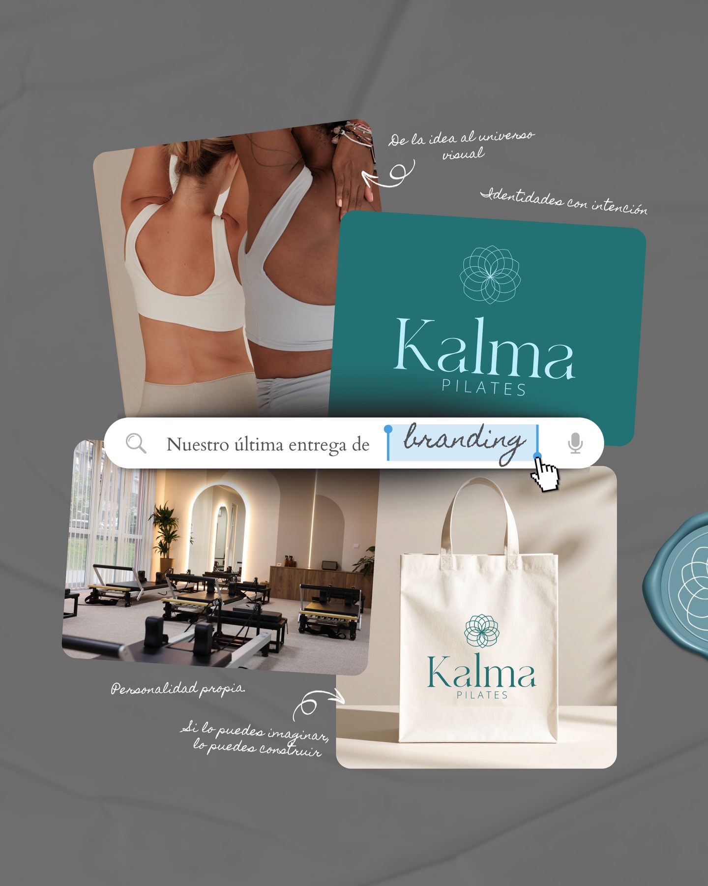 Kalma Pilates: nuestro último branding ✨

De esos proyectos que fluyen solos (y eso siempre es buena señal 🤓).

Había una idea clara, y nosotras hicimos lo que mejor sabemos: bajarla a tierra y darle forma bonita 🩵

Jugamos con lo simple, cuidamos cada detalle y construimos un universo que funciona en todo: mockups, redes y vida real.

Un branding que te apetece ver, guardar… y vivir.